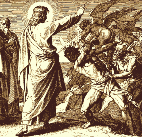 Jesus casts out demons
